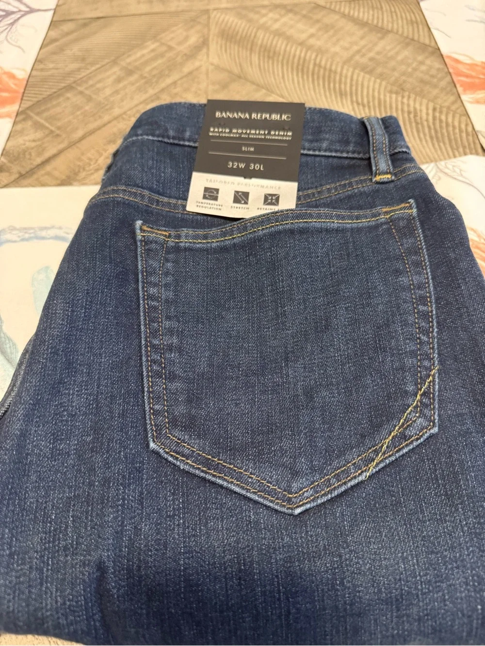 Banana Republic NWT Dark Blue Men's Straight-Leg Jeans